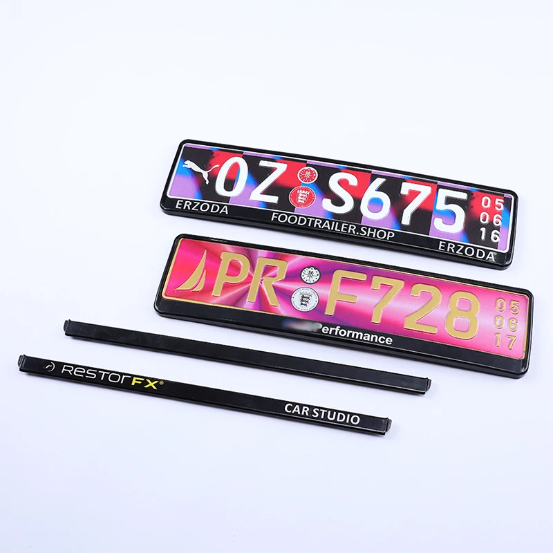 Professional Custom New European License Plate Frame Plastic Durable