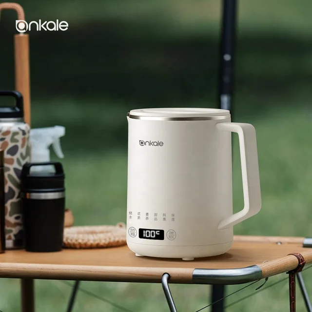 Factory Selling 600ml White Electric Cup Outdoor Camping Travel Mini Portable Coffee Tea Electric Kettle