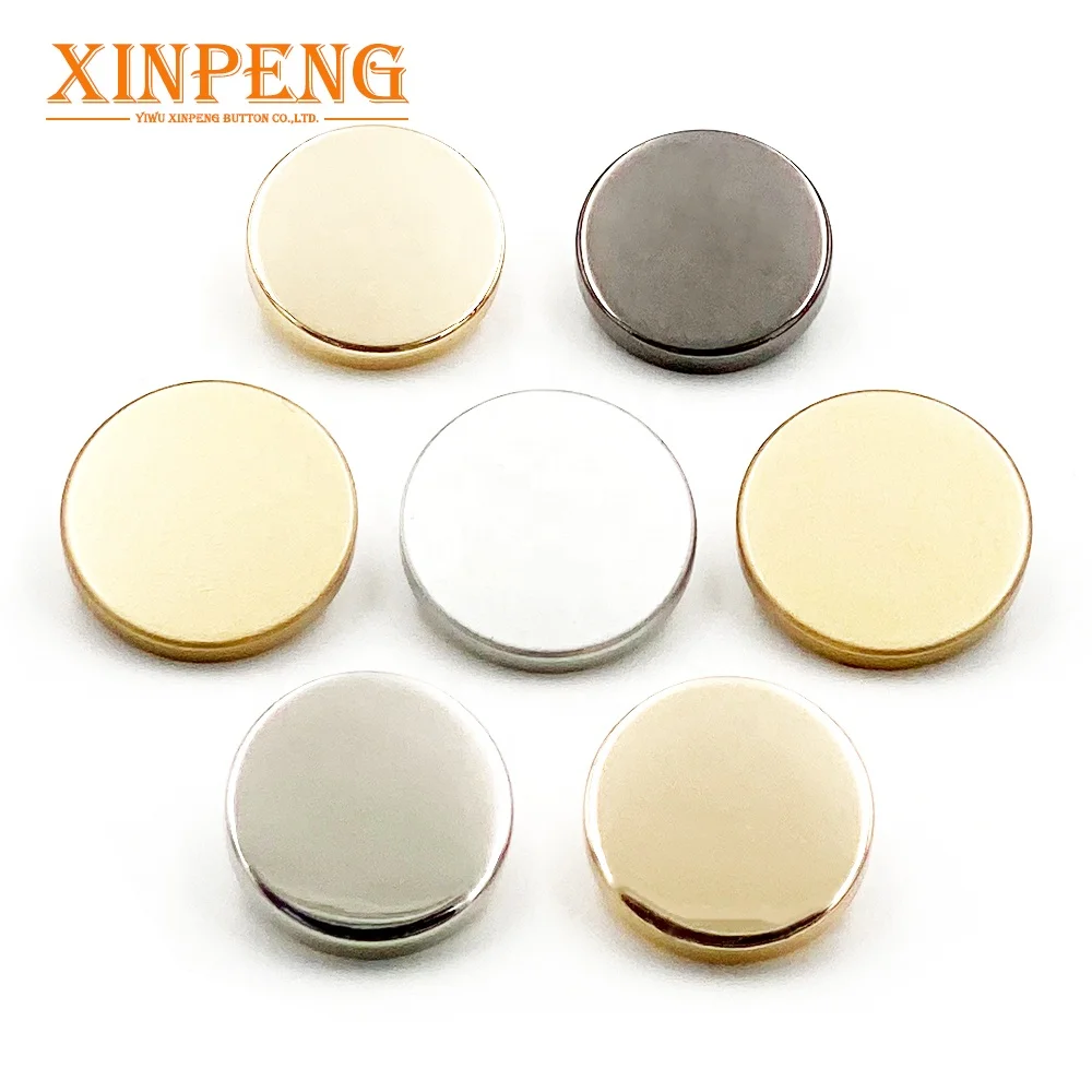 Flat Shank Metal Buttons Round 10mm-28mm – For Jeans, Coats, Sewing & DIY Crafts
