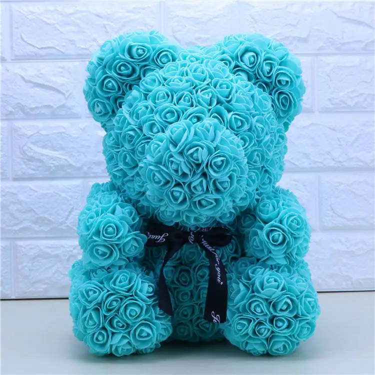 Christmas Gift Rose Bear Gift Flower Teddy Bear With Rose Realistic