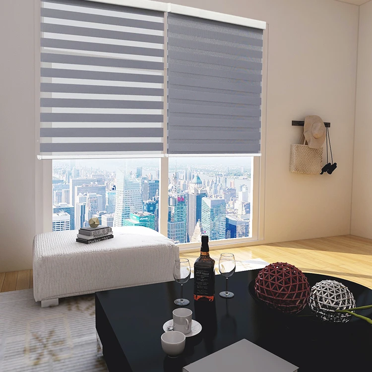 Source enrollables eléctricas para ventanas, persianas de tela con insertos de vidrio para puertas y ventanas, color gris, gran oferta on m.alibaba.com
