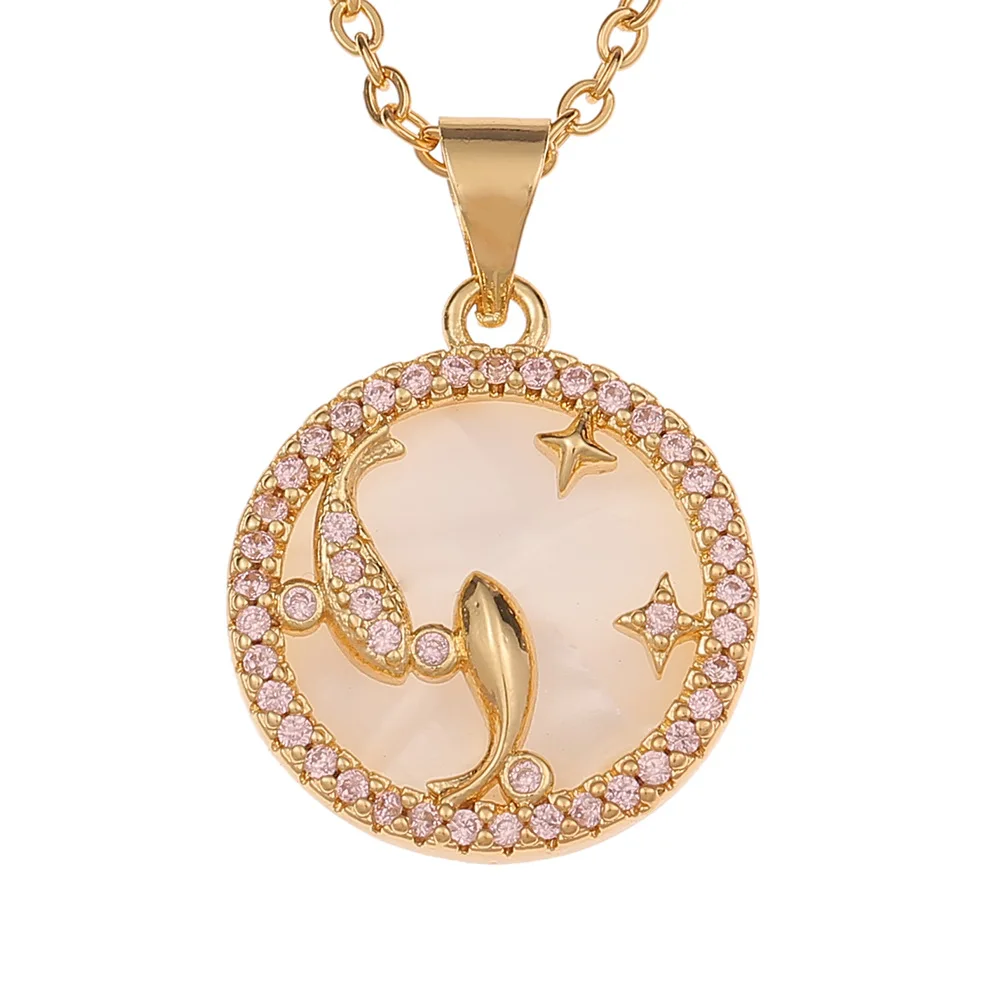 Gold Plated Zodiac Sign Pendant 