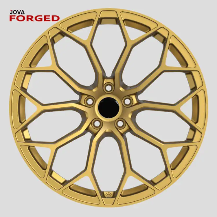 20 Inch Staggered Concave Wheels - Luxury Sport Y Gold Spoke Rims