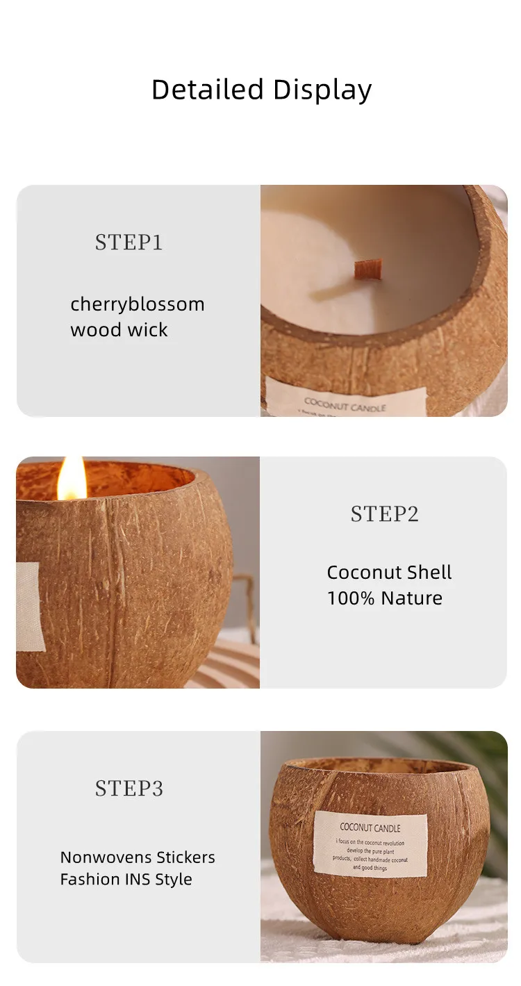 Creative 100 Natural Eco Friendly Coconut Candle Scented Candle In Coconut Shell Buy Soy