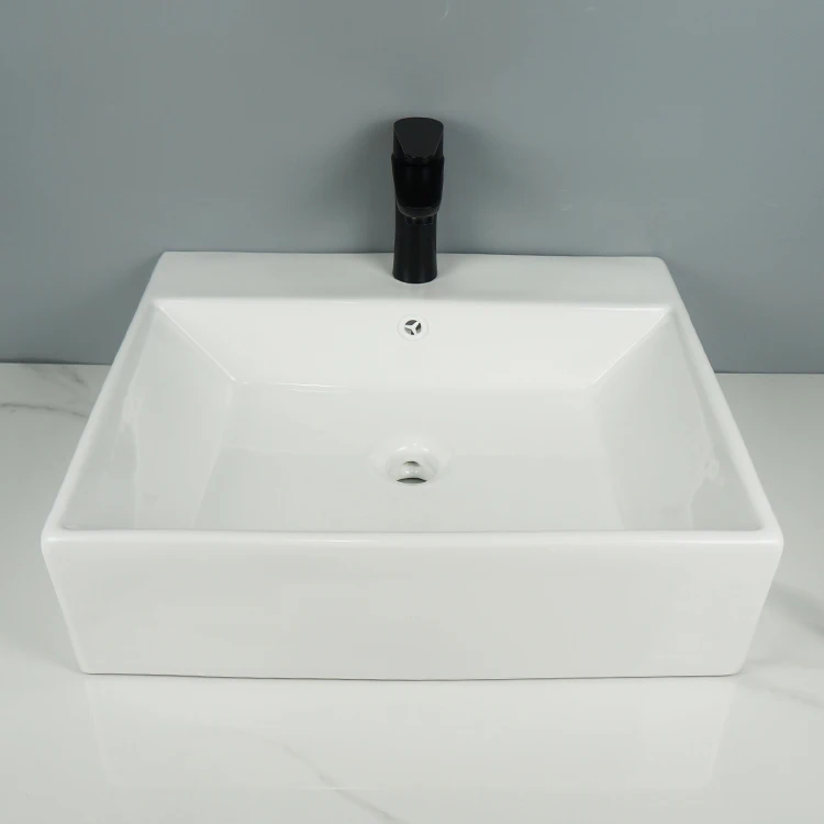 Tarpul Customized Any Color Water Basin Black Wall Hung Ceramic Bathroom Countertop Sink Wash Basin