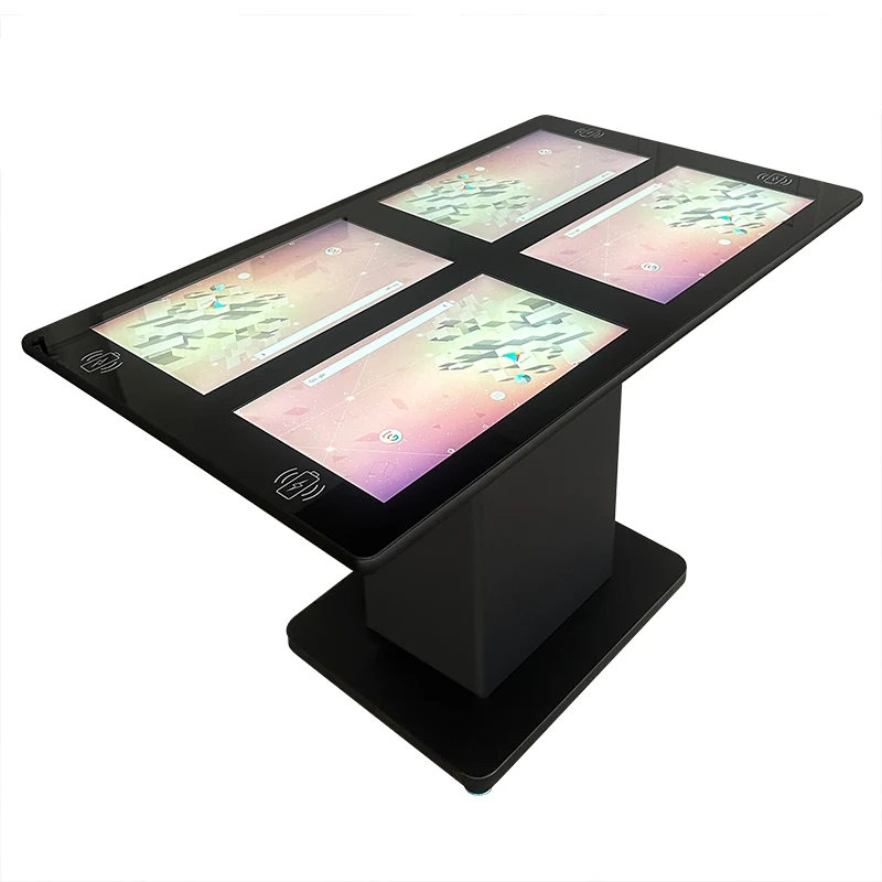 Android Waterproof Interactive Smart Restaurant Dinning Table with Wireless Charging