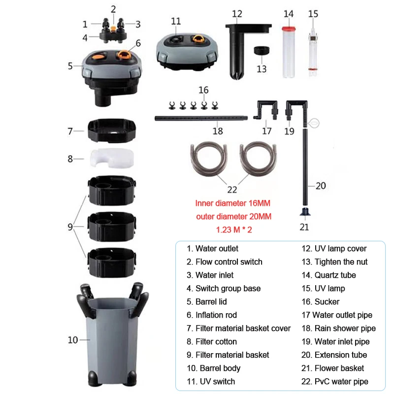 Sobo Ce Gs 1000l/h 1400l/h 2000l/h Fish Tank Aquarium External Filter Buy Aquarium External