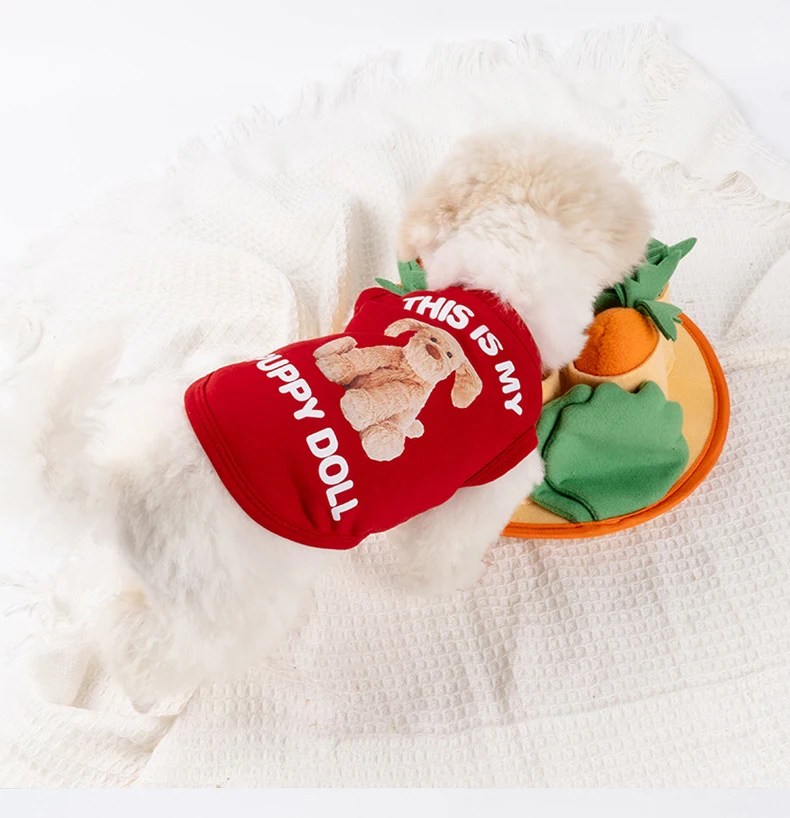 New Summer Thin Anti-hair Pet Clothes Bear Vest Than Bear Chihuahuas Small and Medium-sized Dog Clothes Cross-border factory