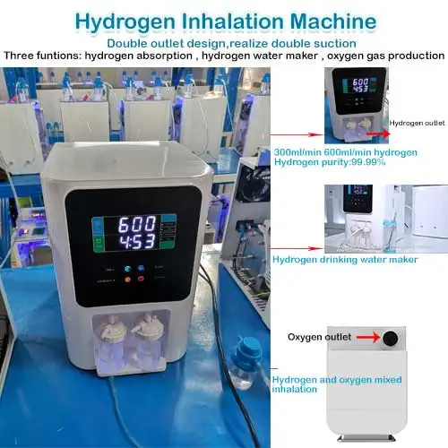 3-in-1 Hydrogen Water Bottle Generator Portable Hydrogen Water Generator  Hydrogen Inhalable with SPE Technology 300ml(Nasal Cannula Not Included)