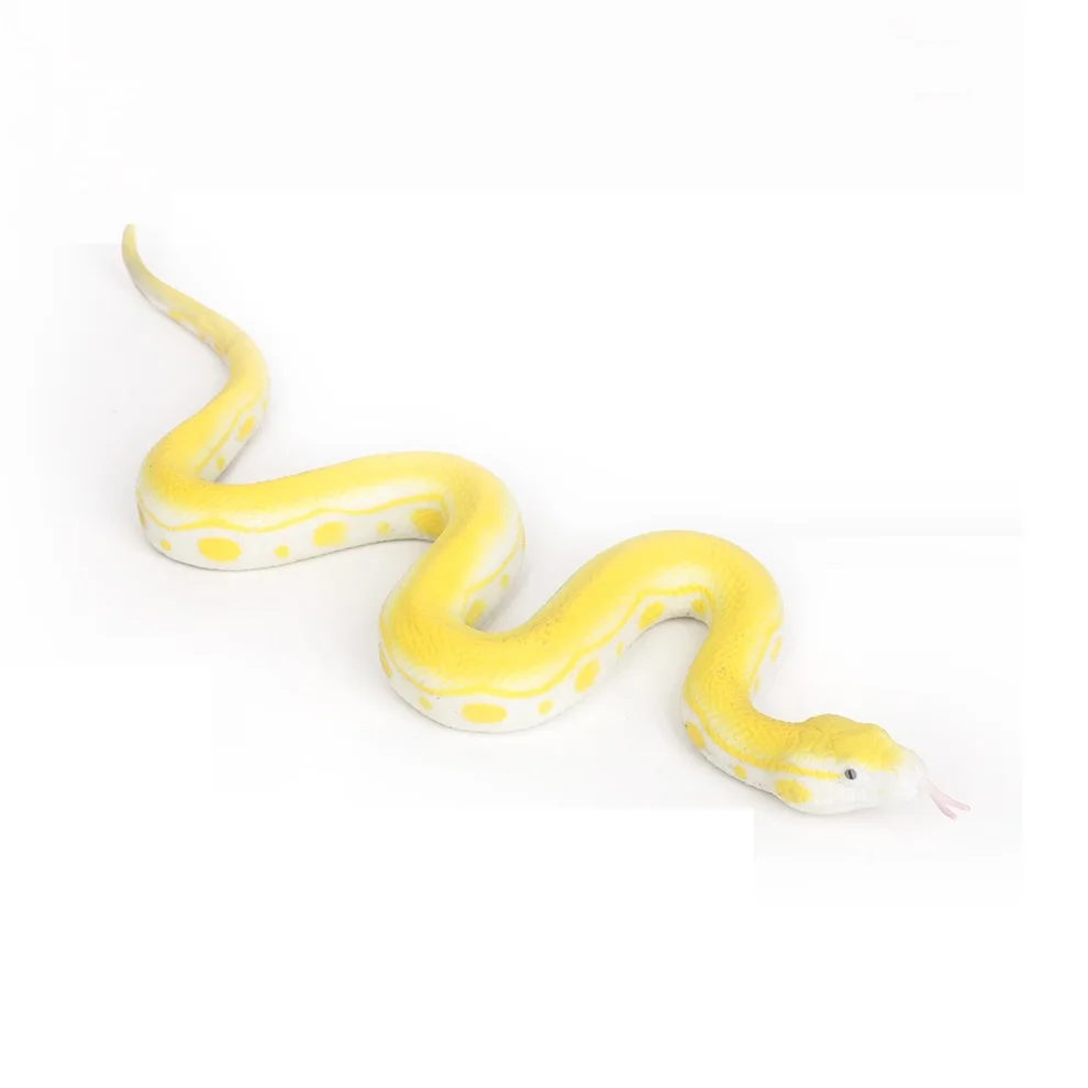 Mainan reptil liar seperti hidup panjang 48CM plastik Model ular kobra 3D  mainan ular TPR untuk anak-anak