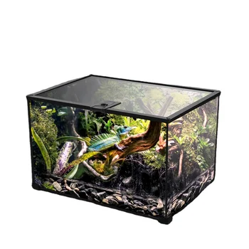 The latest multi-functional large-capacity anti-escape lizard horned frog snake reptile glass container