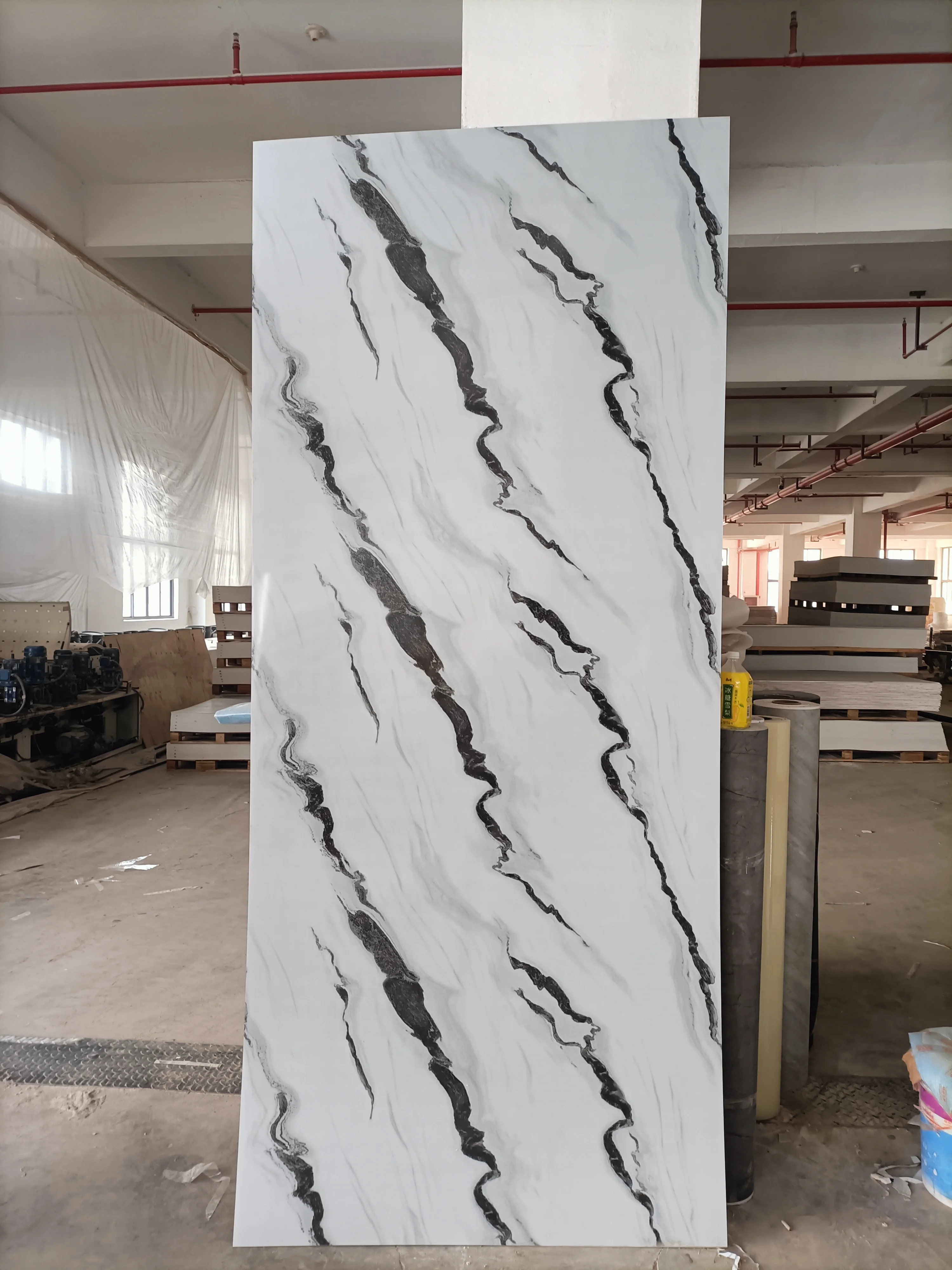 Anti-static 3mm Solid Color Pvc Uv Marble Sheet For Interior Walls ...