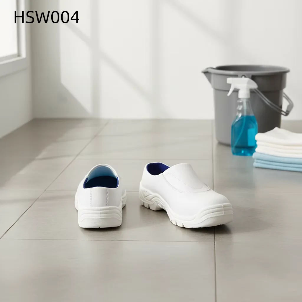 ZYF,Hospital Ward Hand Free Static Proof White Safety Clogs for Sale Sterile Production Steel Toe Insert Work slippers HSW004