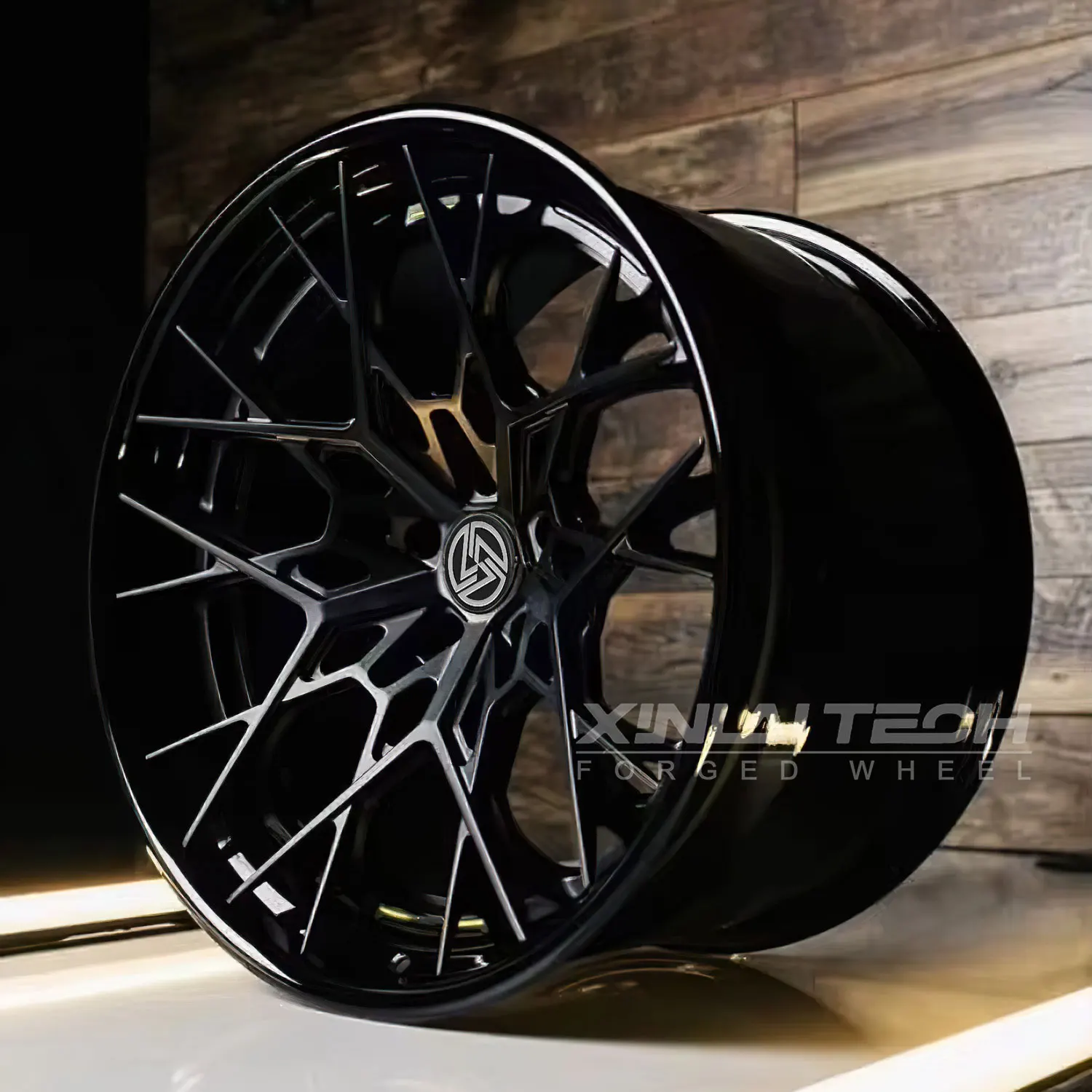 XL Custom Forged Wheels PCD 5x112 5x114.3 5x120 Passenger Car Wheels Integral Gloss Black Car Wheels Rims - Image 1