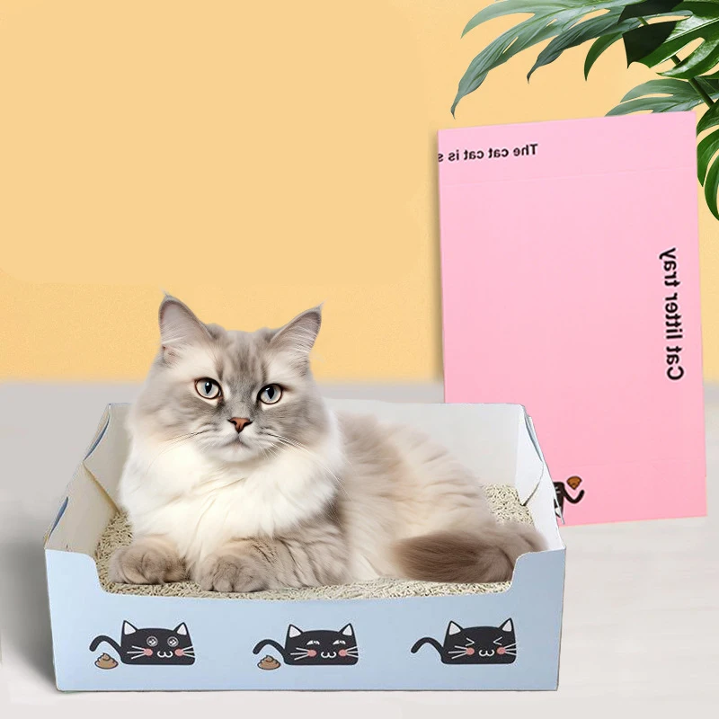 Ecofriendly Disposable Cat Litter Box Monthly Throw Cat Toilet