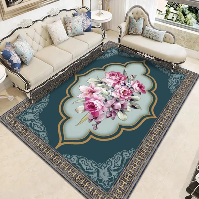 Crystal Velvet Carpet, Weight /㎡, Large Carpet For Living Room, Bedroom And  Dining Room, Bohemian Style Carpet, Easy To Clean, Machine Washable,  Non-slip And Waterproof Floor Mat, Home Decoration, Room Decoration 