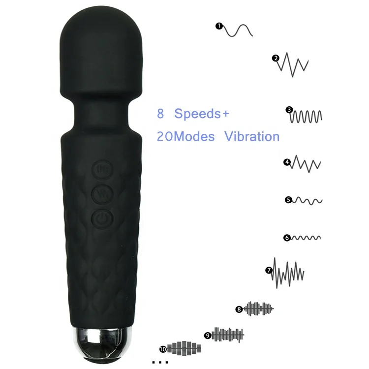 Certificated 8 Speed 20 Vibration Rechargeable Silicone Erotic Toy G-spot Massage Wand Women Vibrator Adult Sex Toys Certificated 8 Speed 20 Vibration Rechargeable Silicone Erotic Toy G-spot Massage Wand Women Vibrator Adult Sex Toys