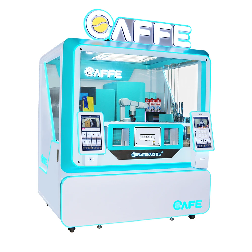 Smart and Coffee Vending Machine Fully Automatic For Business Robot Vending Machine Coffee Tea bean with card operated prices