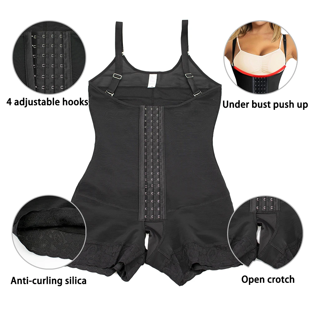 2023 New Arrival Trending 2 Piece Breathable Seamless Tummy Control Faha Bbl Post Partum Body Shaper Waist Girdle Bodysuits