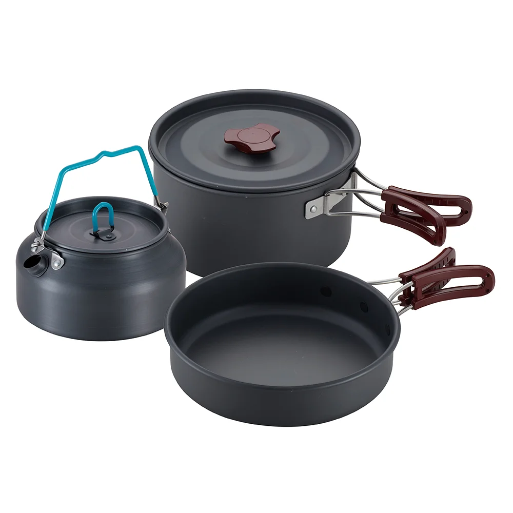 Léger Randonnée Pliant Pique-nique Barbecue Pot de cuisson Matériel Set de pot de camping