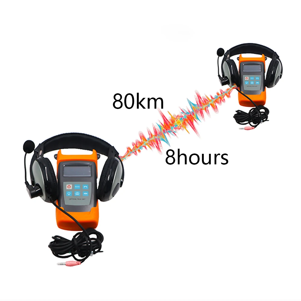 FCST080402 80KM Handheld Digital Optical Fiber Talk Set For Operations Of Installation CATV FTTH Optical Testing Maintenance