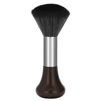 Vintage Wooden Handle Grooming Brush with Boar Bristles for Classic Style Neck Duster Brush