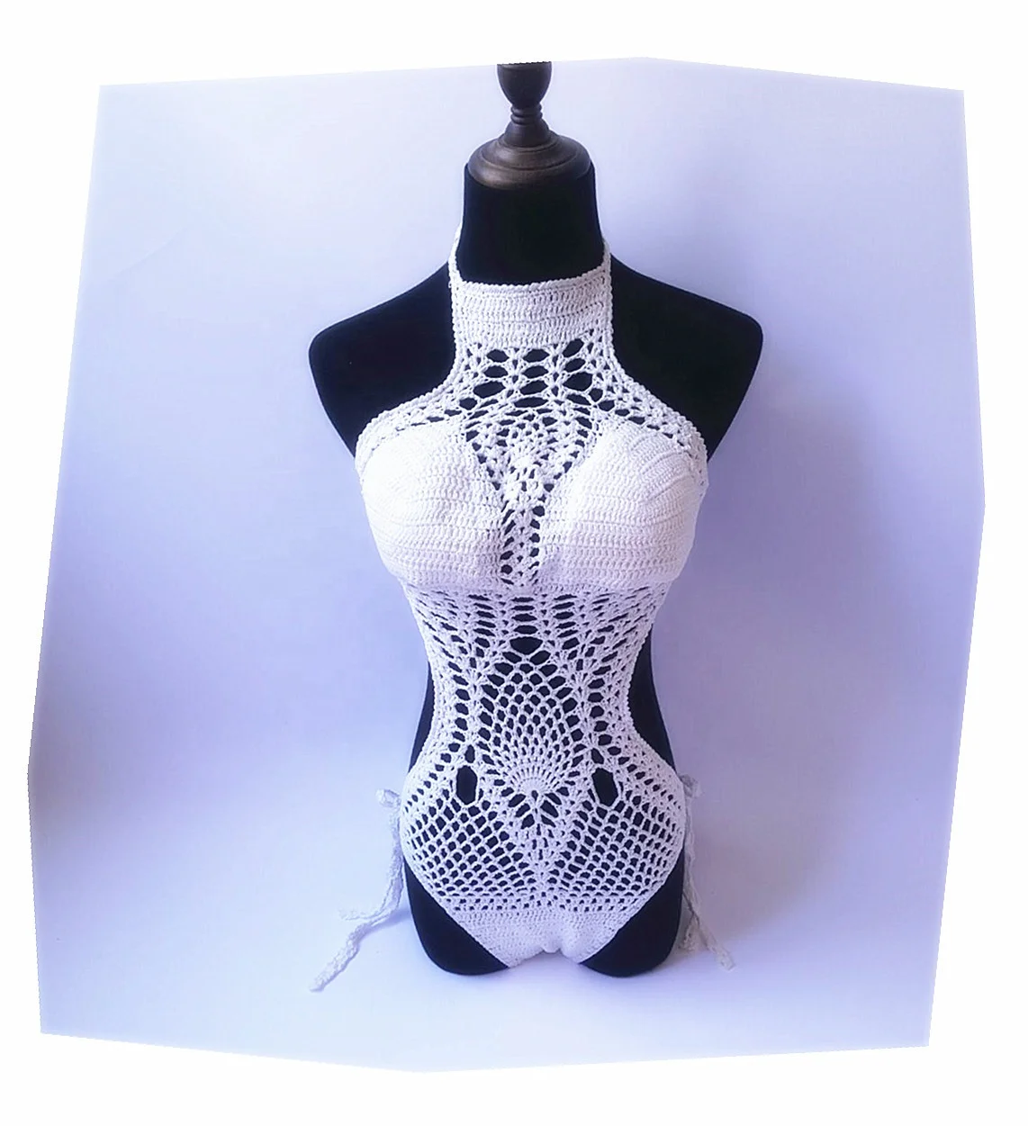 Designer Fancywork Women Sexy Crochet Swimwear Halter Neck Bathing Suits for Women Swimsuit Women Swimwear Crochet