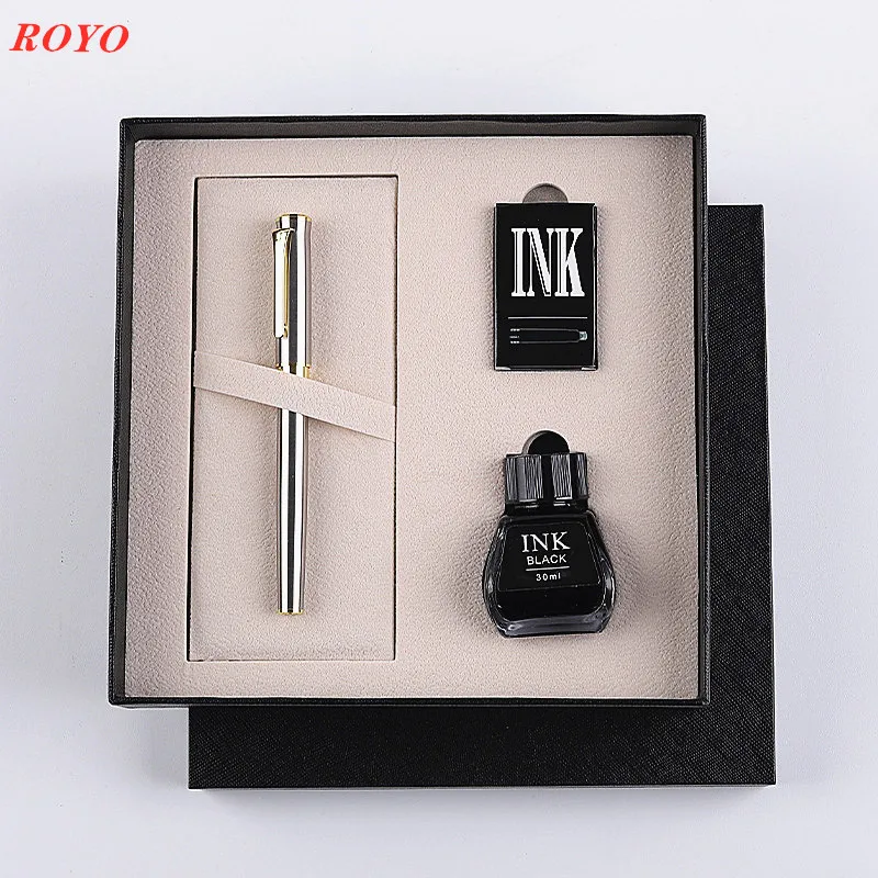 2022 NEW Fountain Pen with Ink Set Luxury Executive Metal Pen with Gift Box and Tote Best Small Gift for Business Wedding