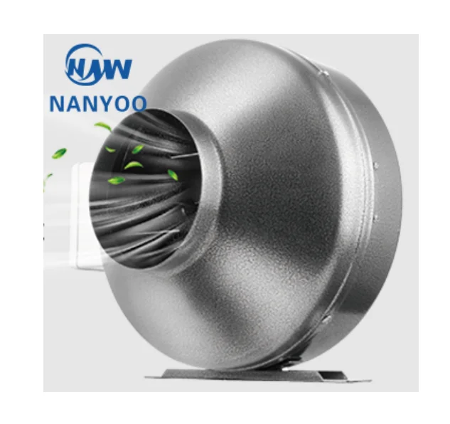 110v 230v Ac Dc Ec Circular Centrifugal Duct Fan Greenhouse Ventilation Industrial Ventilation Pipeline Fans Fume Suction Fan
