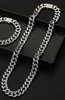 Collier plein diamants couleur acier C5005-50 cm