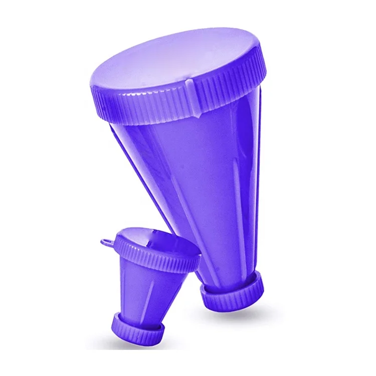 BPA Free Funnel Container for Protein and Pre-Workout Powder Dual-Lid Fitness Water Bottle