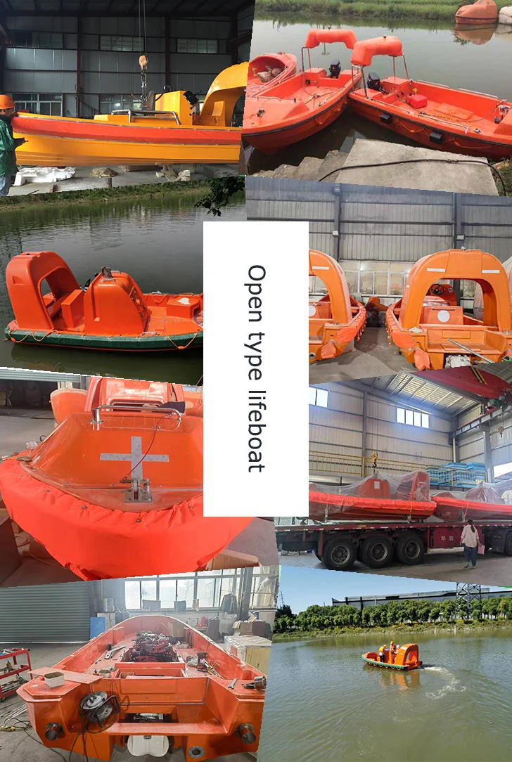 Fast Rescue Boat Fiberglass Life Saving Boat High Speed Boat With Davit ...