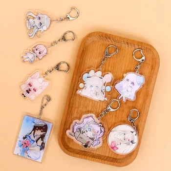 Wholesale Japanese Anime Cartoon Acrylic Keychain Manufacturer Cute Figures Popular Key Chain Pendant Holographic Clear Charms