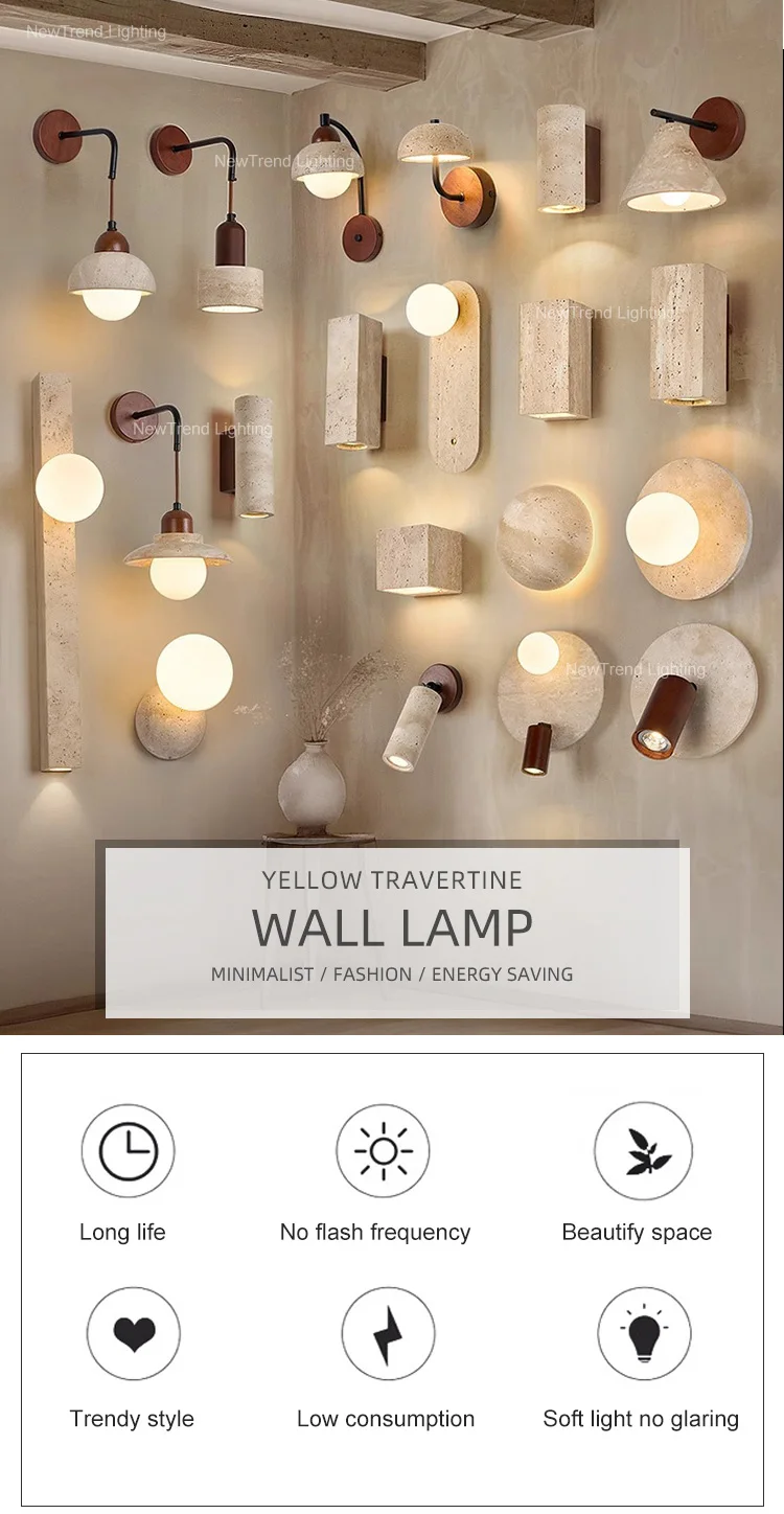 cpl 440 modern textured plaster wall light  minimalist stone effect sconce for living room-0