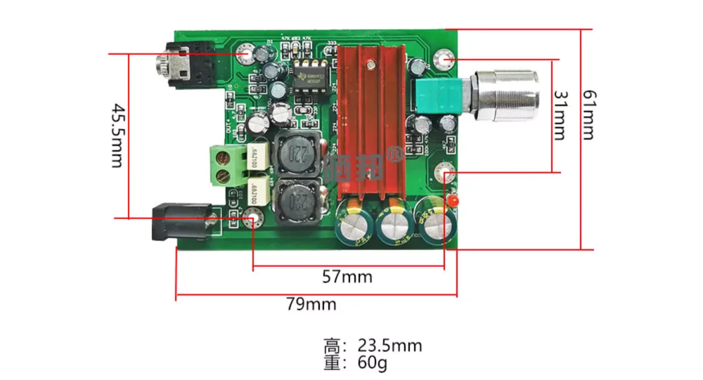 Tpa3116d2 Digital Amplifier Board Mono 100w Subwoofer Sound System With Ne5532 Operational