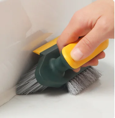 1pc Tile Gap Brush With Long Handle Stiff Bristles Wall Cleaning