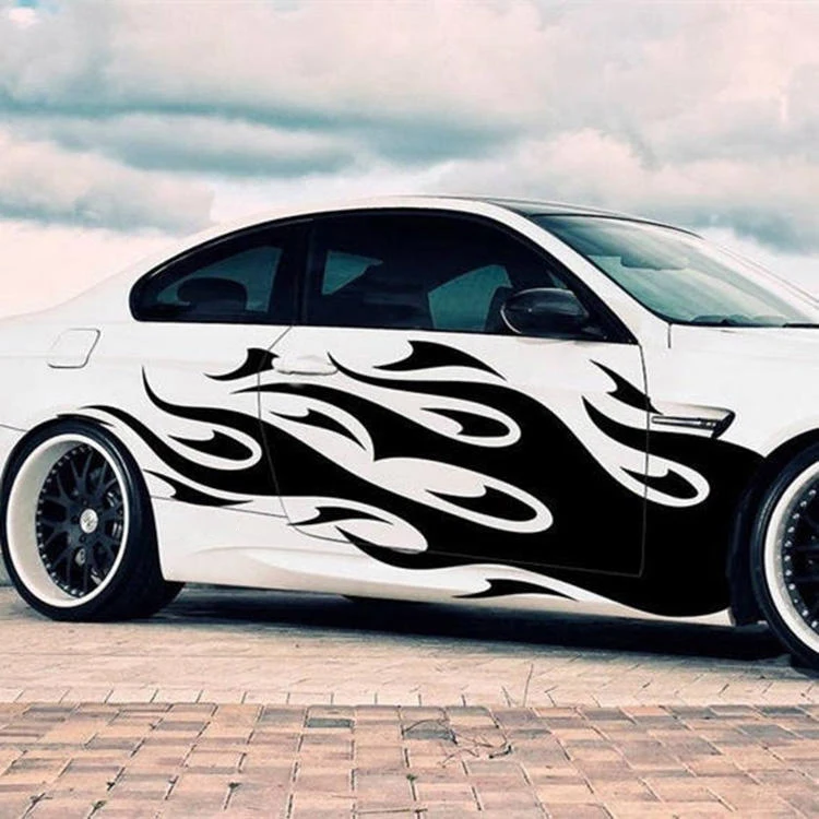 Auto Carros For Any Vehicle Outdoor Vinyl Car Side Graphics Decal Flame ...