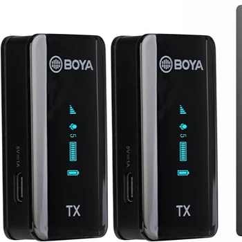 BOYA BY-XM6-K2 Wireless Lapel Microphones with Charging Case for Cameras Phones DSLR Clip on Mic for  YouTube Interview
