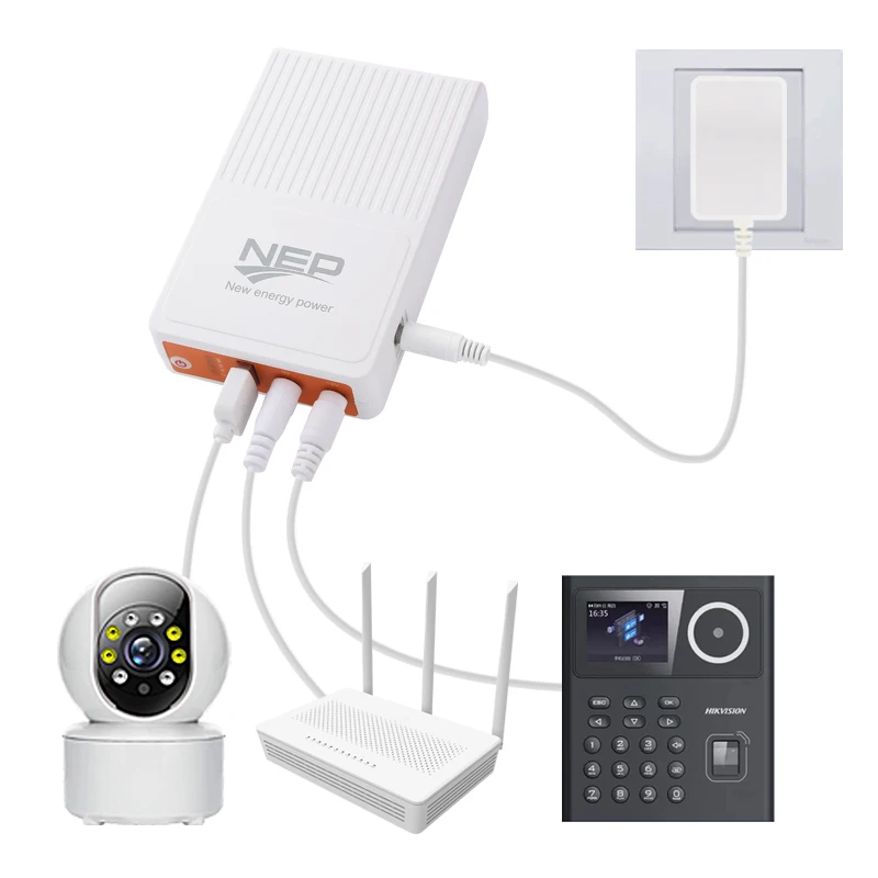 Shanqiu Mini UPS batería de reserva fuente de alimentación ininterrumpida para router, módem, cámara de seguridad con entrada de salida de CA USB 5V DC 5V 9V 12V (74Wh