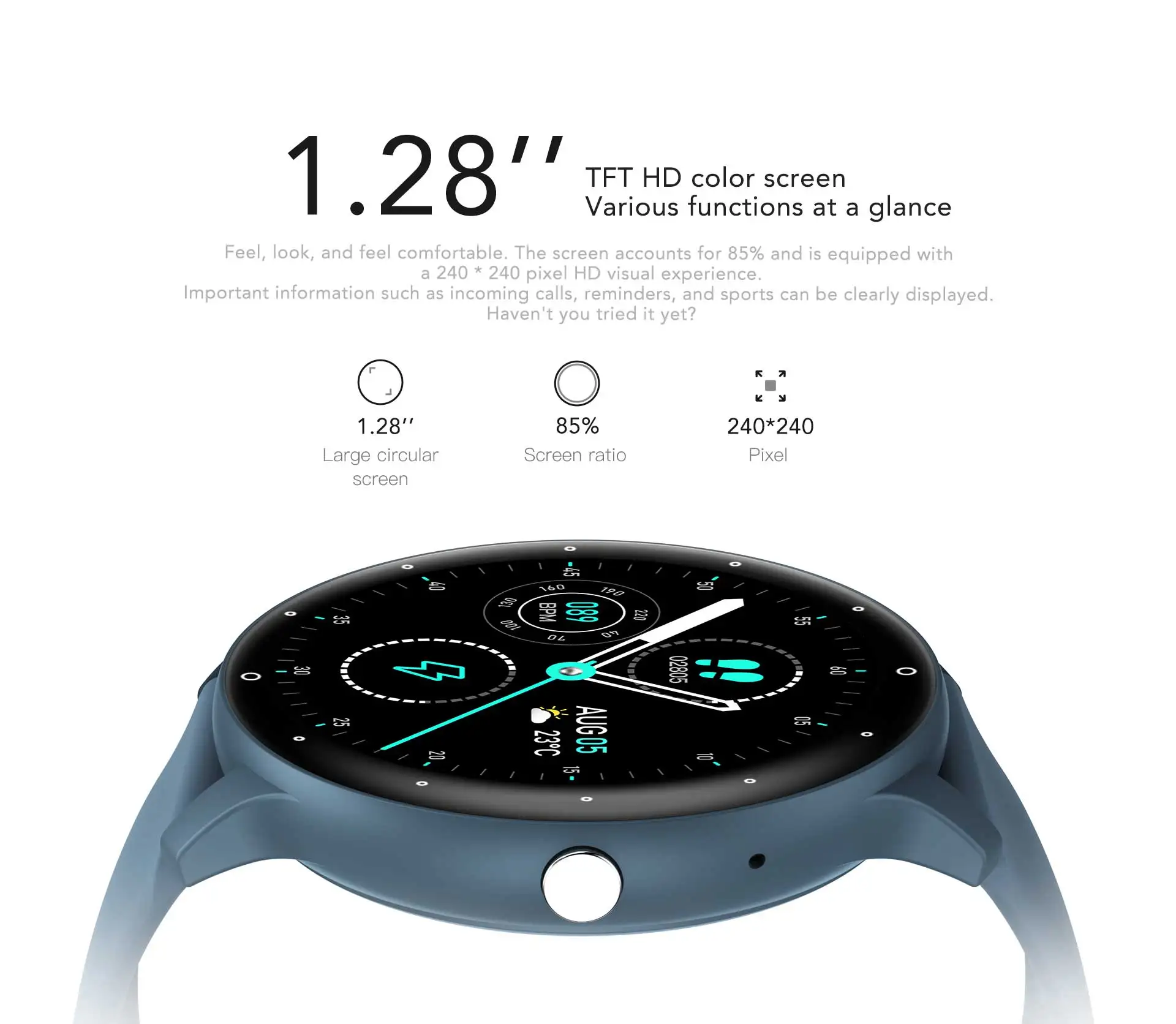 CYBERBLUE ZL02C Pro Smart Watch for Men Women Sleep Heart Rate Monitor  Reloj Inteligente 2021 Smartwatch with Long Battery Life