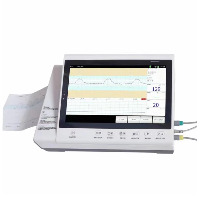 Medical 10.2-inch touch screen fetal monitor, fetal Doppler fetal heart monitor, portable single/dual fetal monitoring