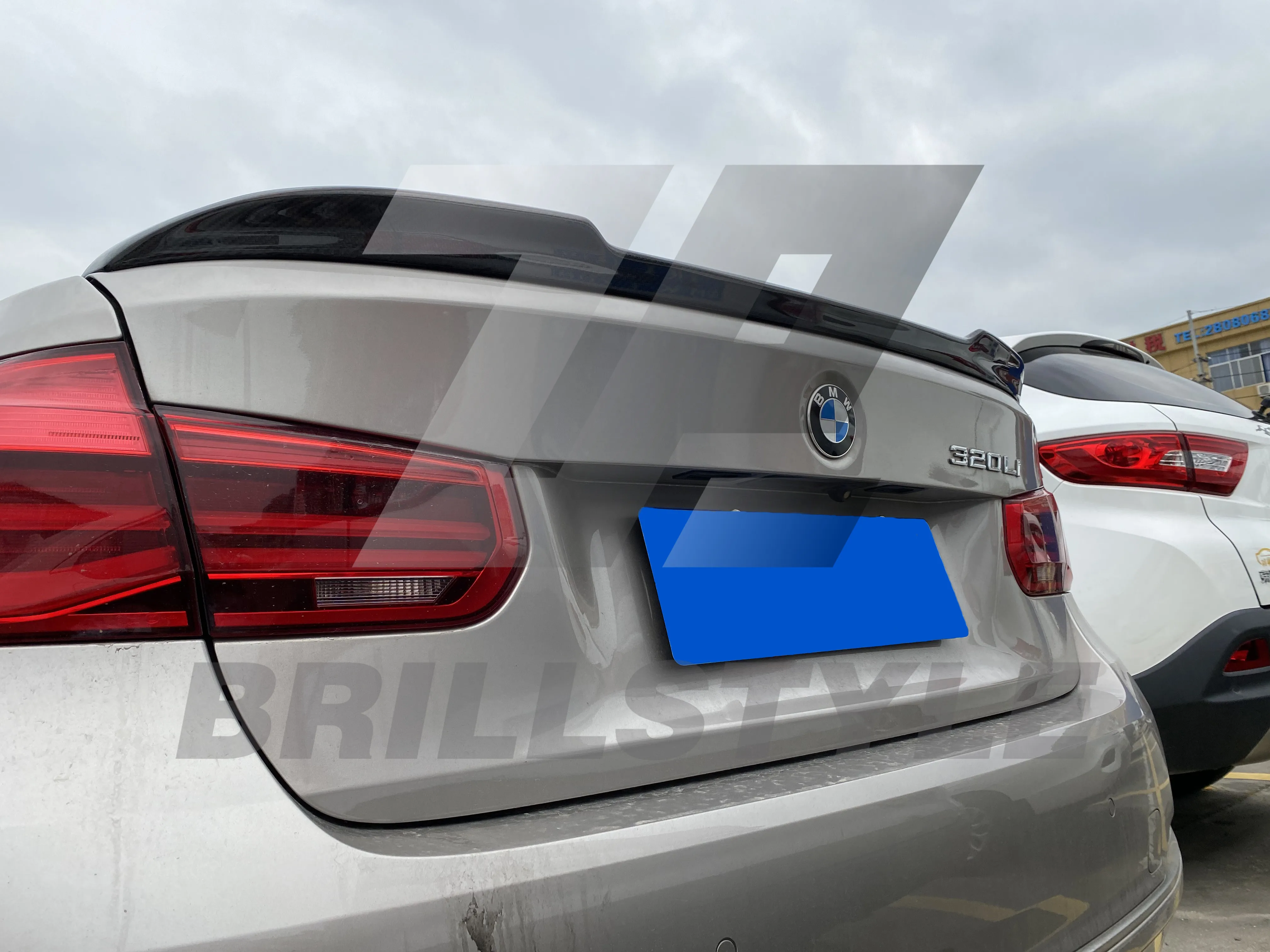 AniFM Alas del Maletero Trasero Spoiler Trasero Material de Fibra de Carbono M Rendimiento para BMW F30 F80 M3 2012-2018 320i 328i 335i 326D F30,A