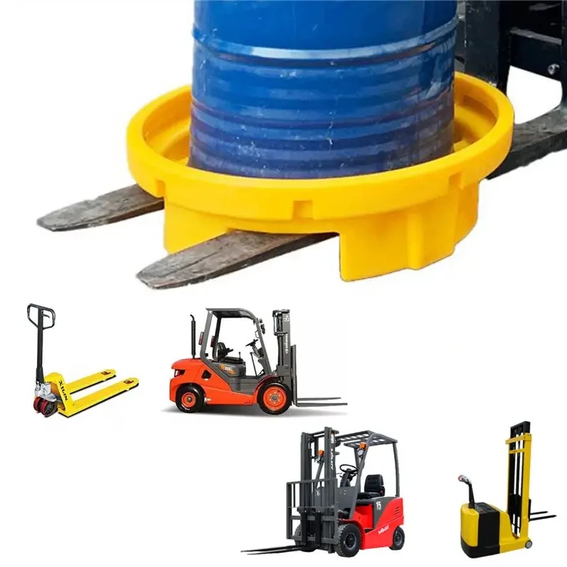 Removable Protective 2 Way Entry Oil Drum Pallet Single Faced Hdpe One Drum Spill Pallet For Sale