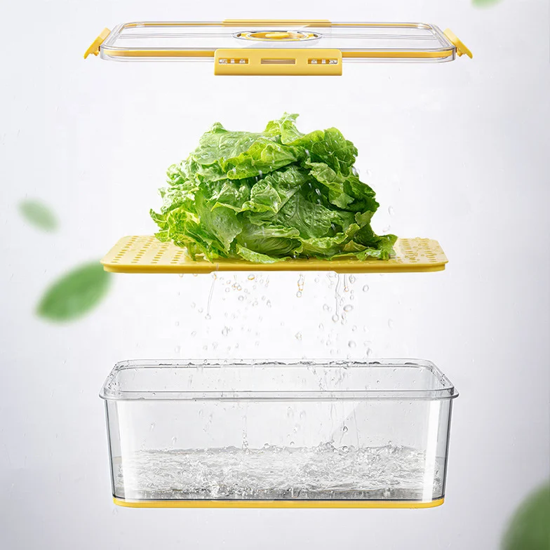 Новинка 2021, прозрачный пластиковый контейнер для хранения в холодильнике для пищевых продуктов, утолщенный пластиковый контейнер для хранения замороженных продуктов с таймером