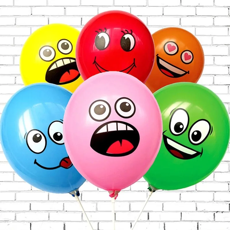 12" LARGE Helium High Quality HAPPY Birthday Party Balloons SMILEY FACE baloons