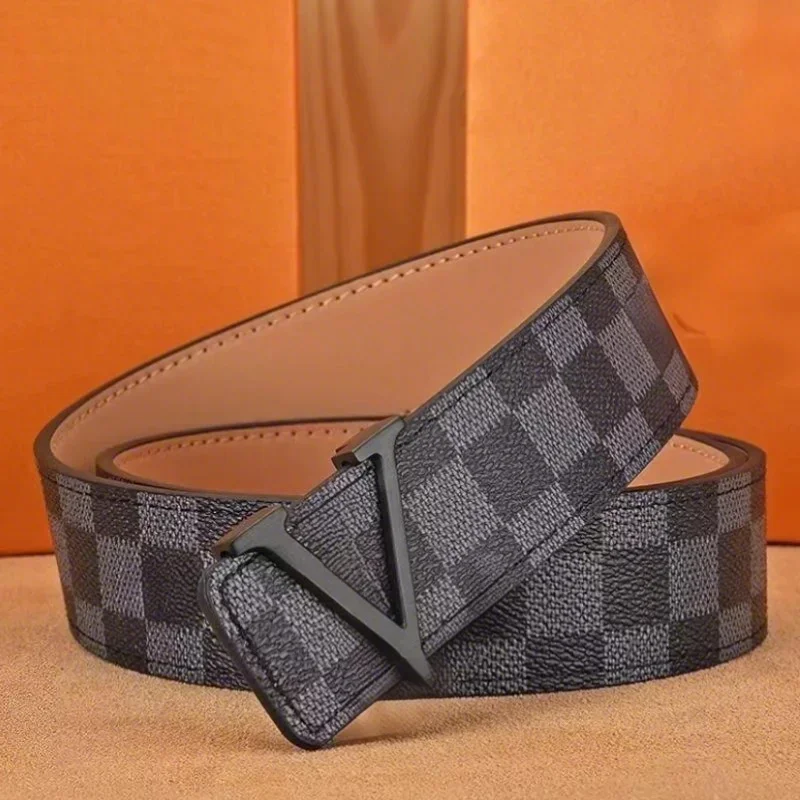 2025 New Arrival Customizable Designer  Leather Belts Casual Luxury Business Style with Automatic Adjustment Men Women