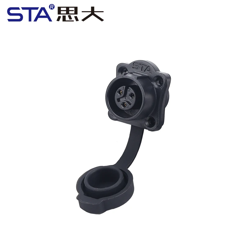 IP67/IP68 Waterproof 2/3/4/5/6/7/8 Pin Industrial Aviation Circular Connector LP12 Male Female Square Flange Panel Mount Socket