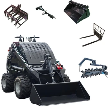 Automatic Bucket Leveling Function  Mini Skid Steer Track Loader Crawler Ce  Epa 4x4 Skid Steer Loader