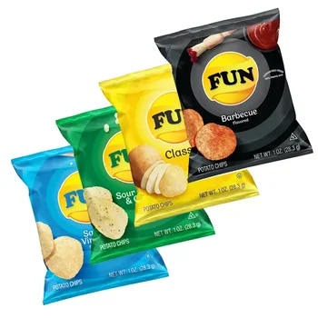 Digital custom print logo potato chips aluminum foil plastic heat seal food snack banana popcorn corn tortilla packaging bag