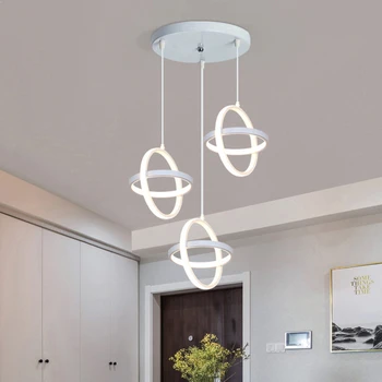 Designer model minimalist dining room bar three head pendant light fashionable study LED pendant lamp